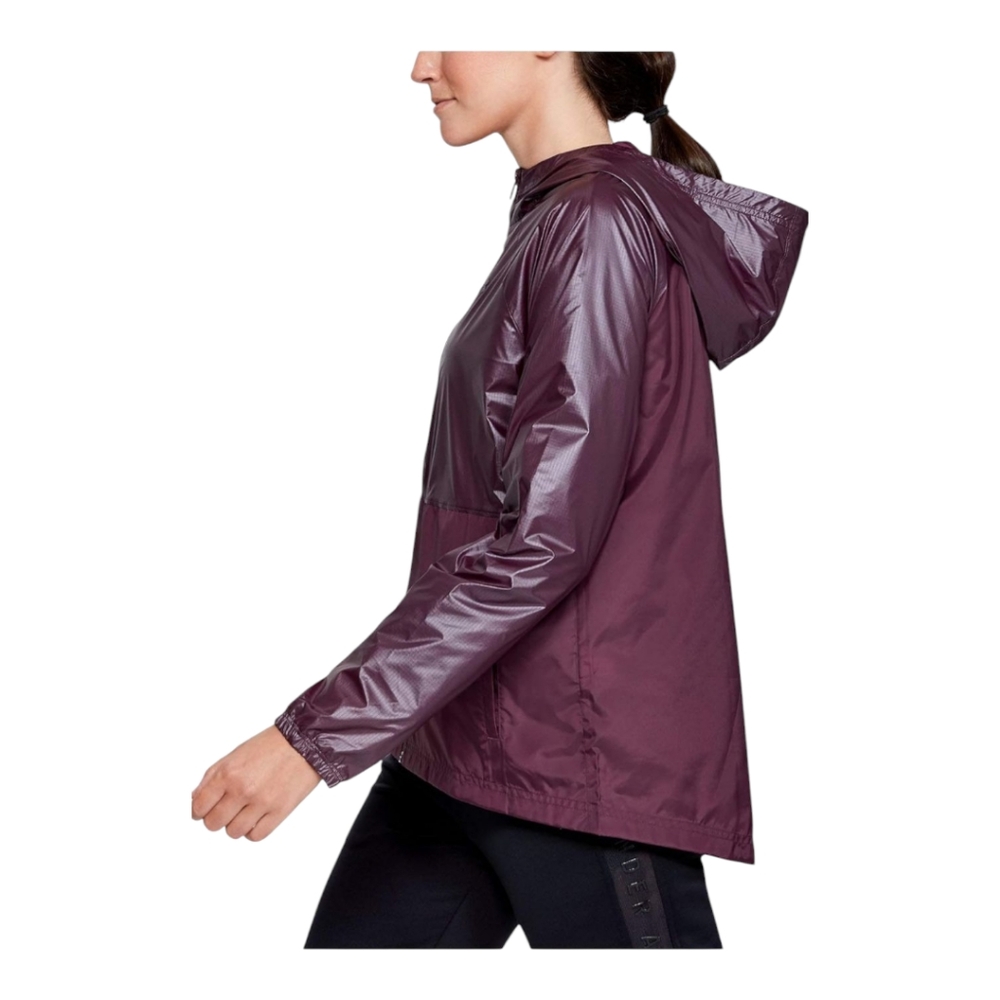 NEW Under Armour Women's UA Storm Metallic Hooded Jacket Level Purple - Picture 2 of 9